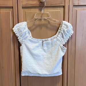 SO White Eyelet Women's Top